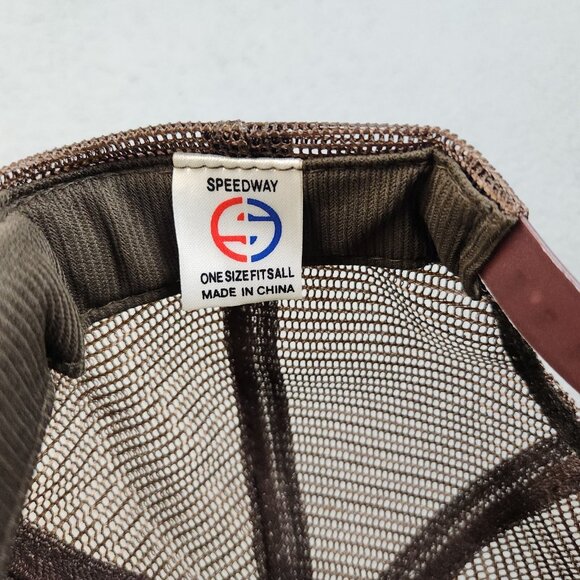 Vintage Trucker Hat Snapback Cap Buckle Up It's The Law Sheriff's Dept Brown 90s - Picture 10 of 10